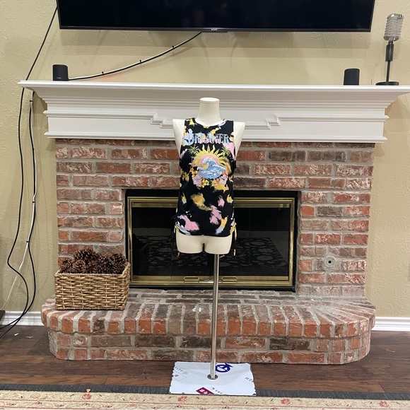 Dreamer y2k colorful splatter dye and black top / S / Excellent condition - Picture 12 of 16